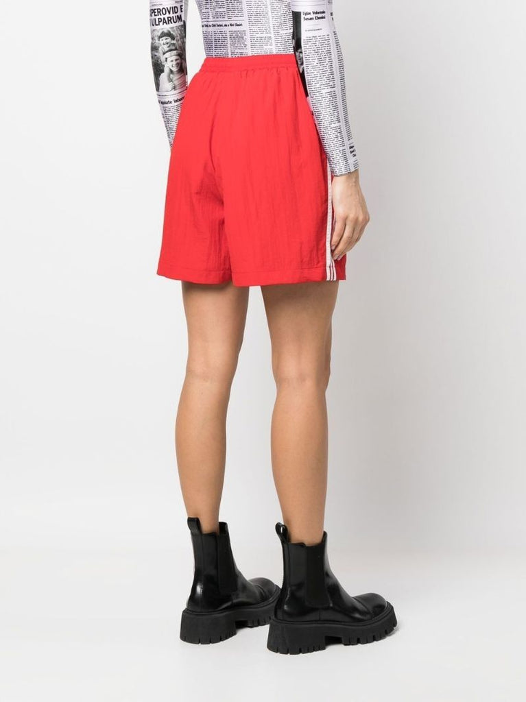 X Adidas Red Logo Print Track Shorts