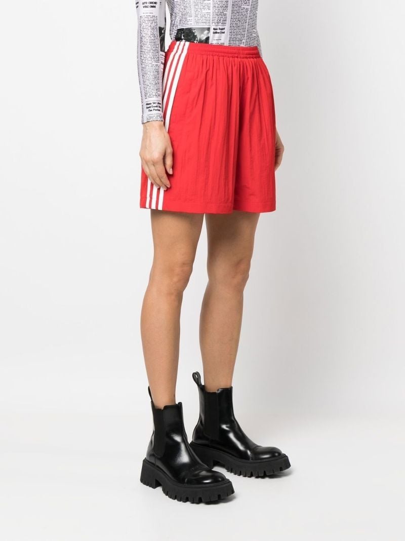 X Adidas Red Logo Print Track Shorts