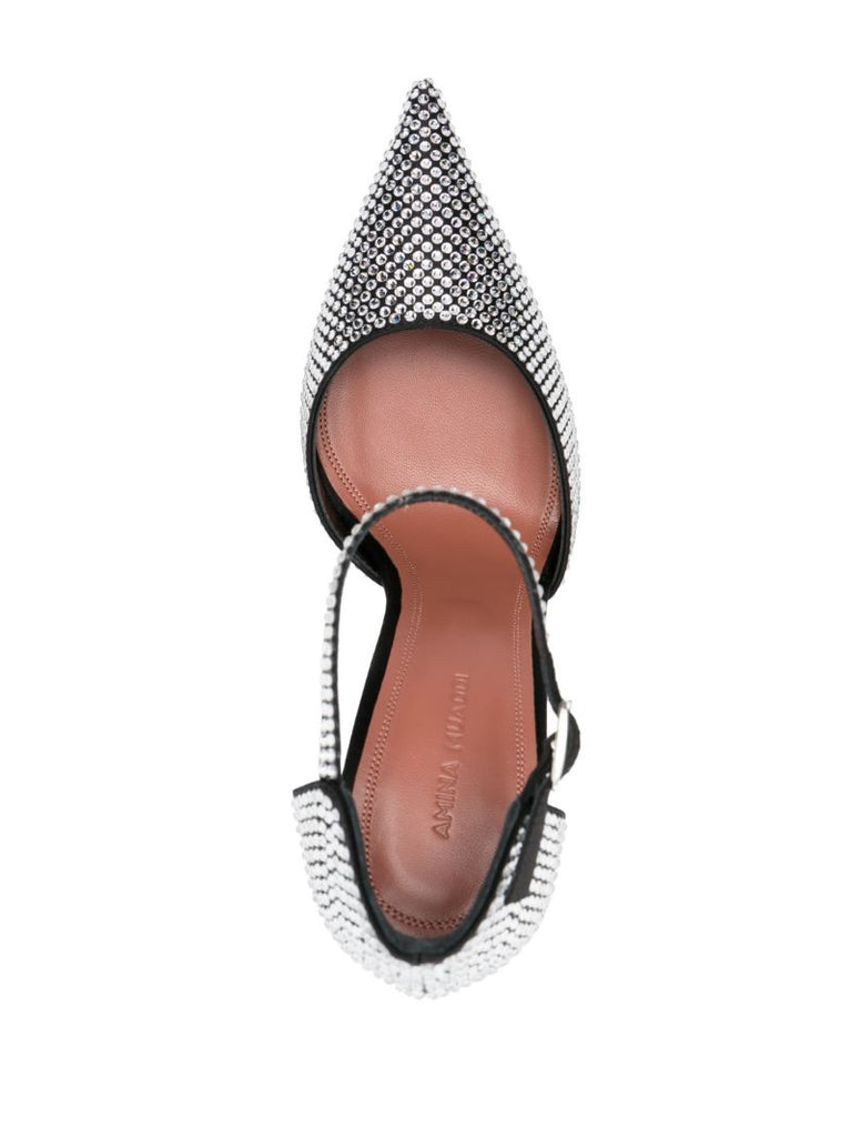 Black Vittoria 105 Crystal Pumps