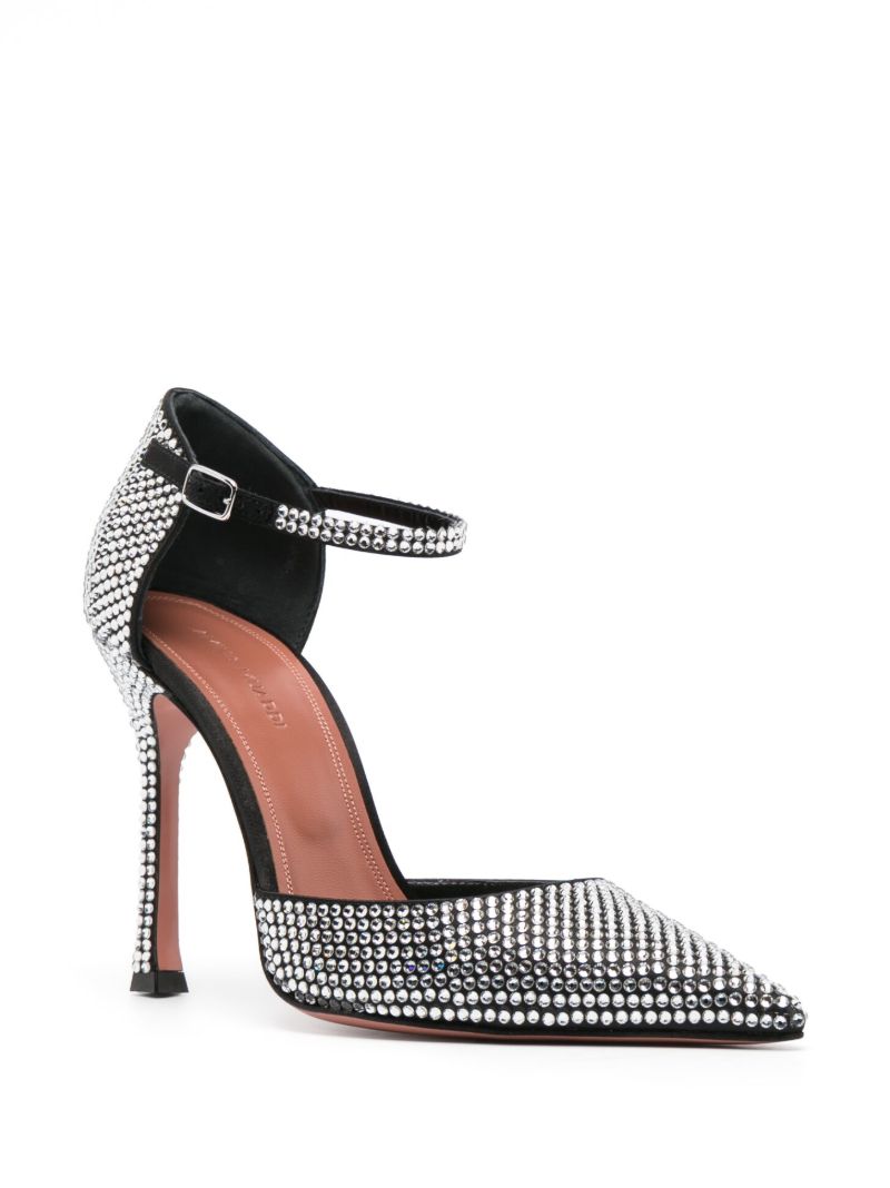 Black Vittoria 105 Crystal Pumps
