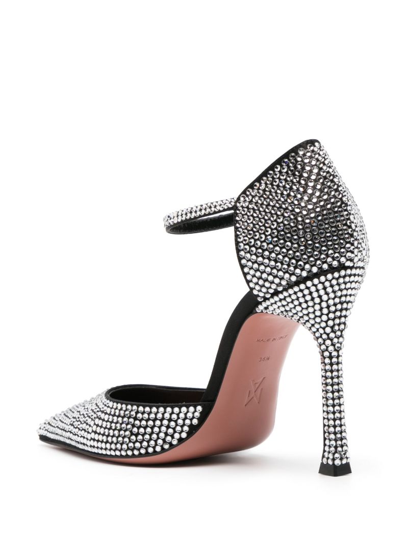 Black Vittoria 105 Crystal Pumps