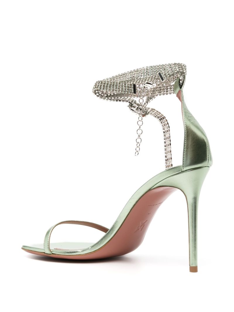 Green Giorgia 95 Crystal Sandals