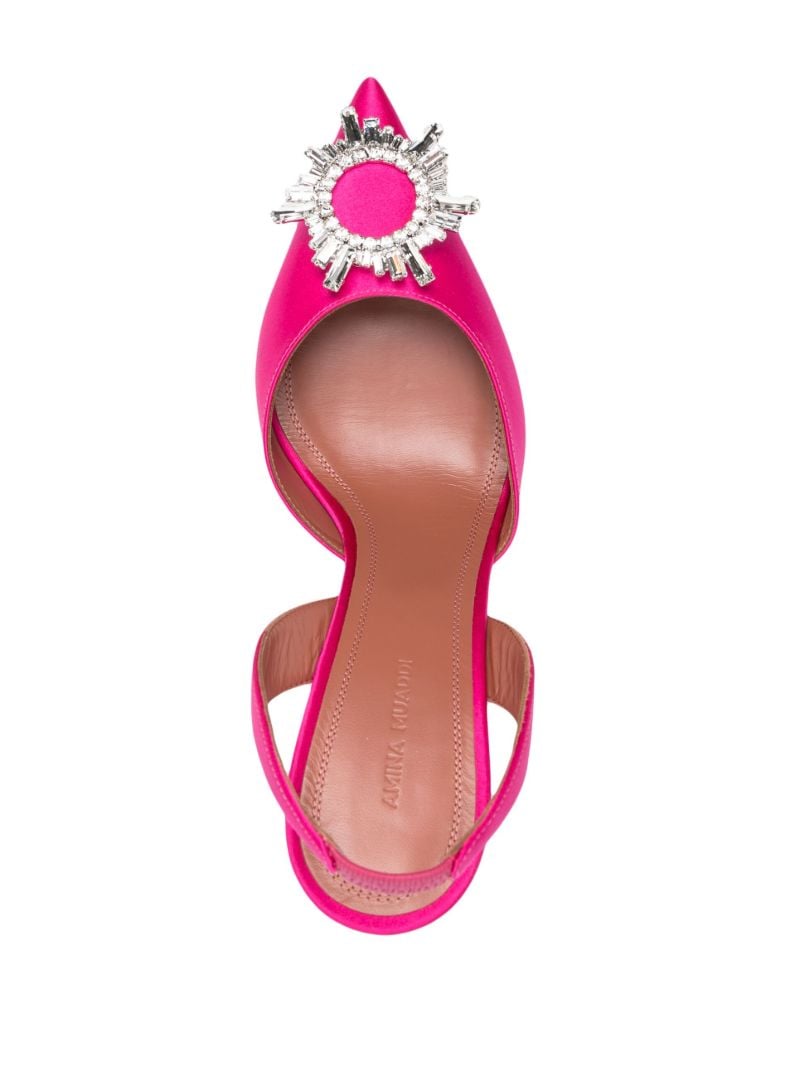 Pink Begum 95 Crystal Slingback Pumps