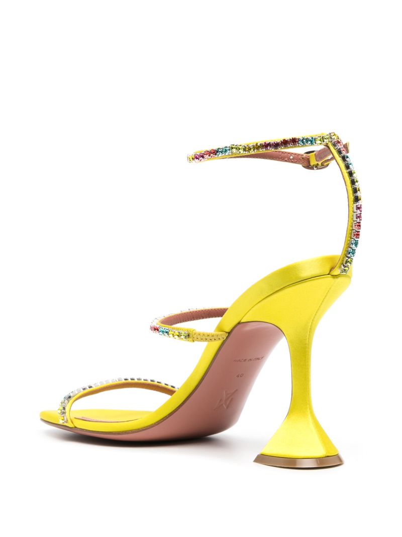 Yellow Gilda 95 Crystal Sandals