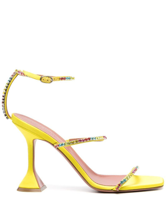 Yellow Gilda 95 Crystal Sandals
