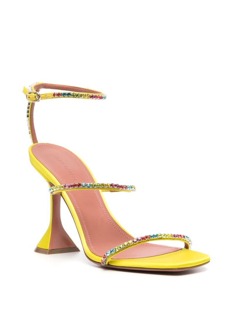 Yellow Gilda 95 Crystal Sandals