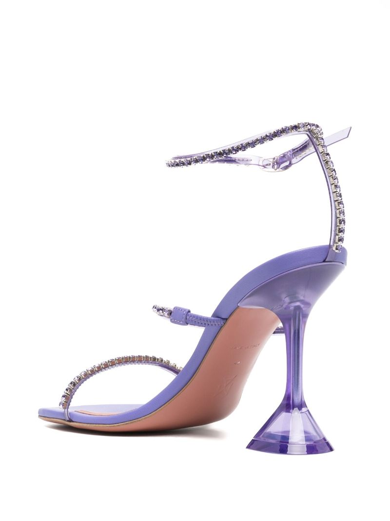 Purple Gilda 95 Crystal Sandals