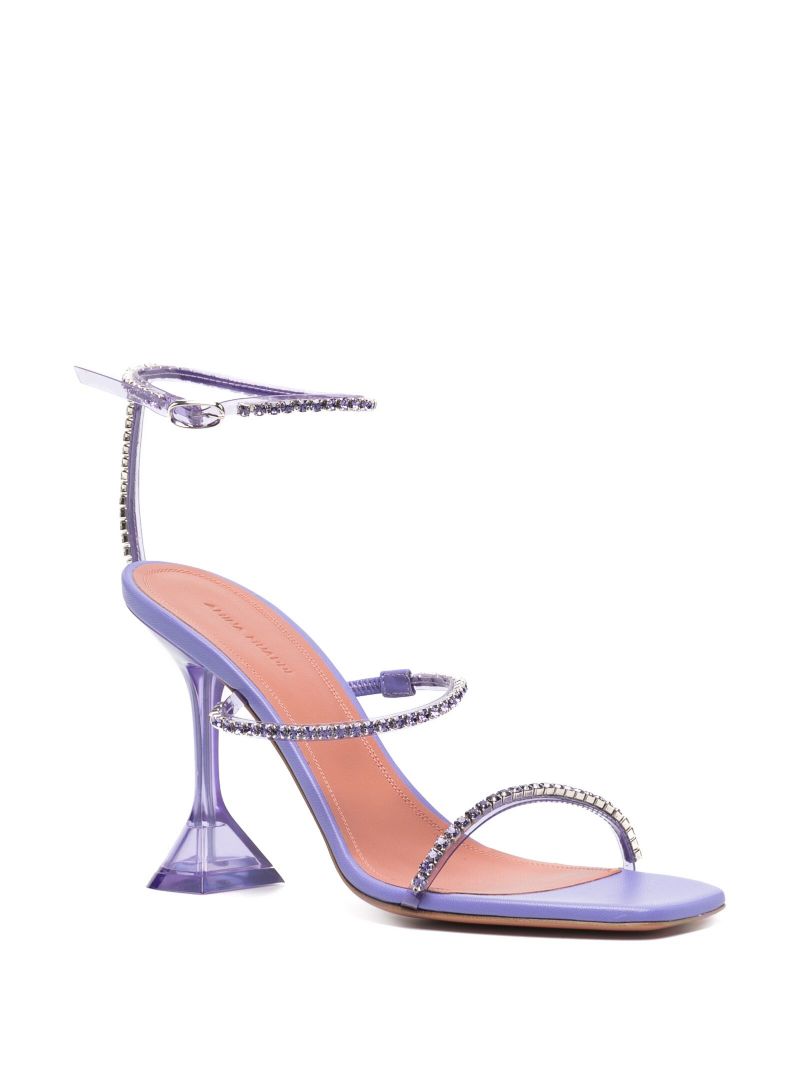 Purple Gilda 95 Crystal Sandals