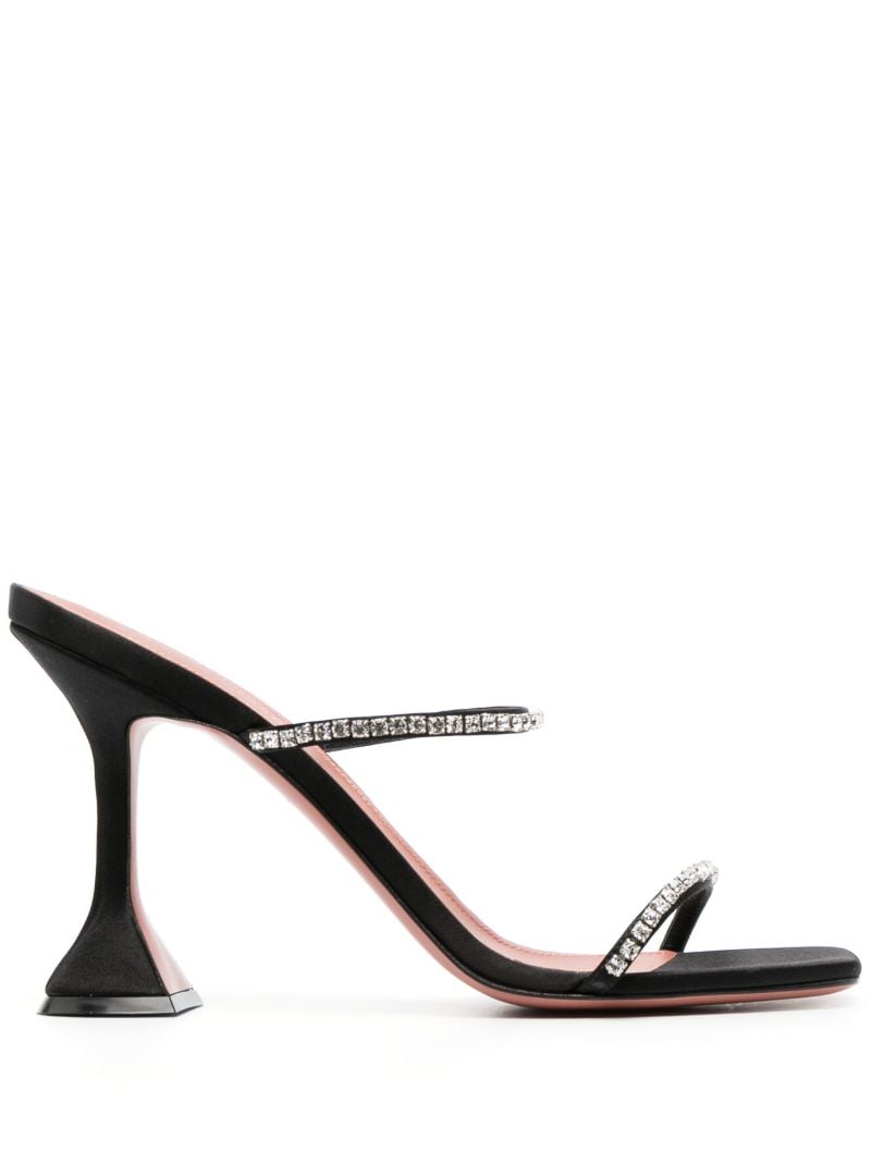Black Gilda 95 Crystal Sandals