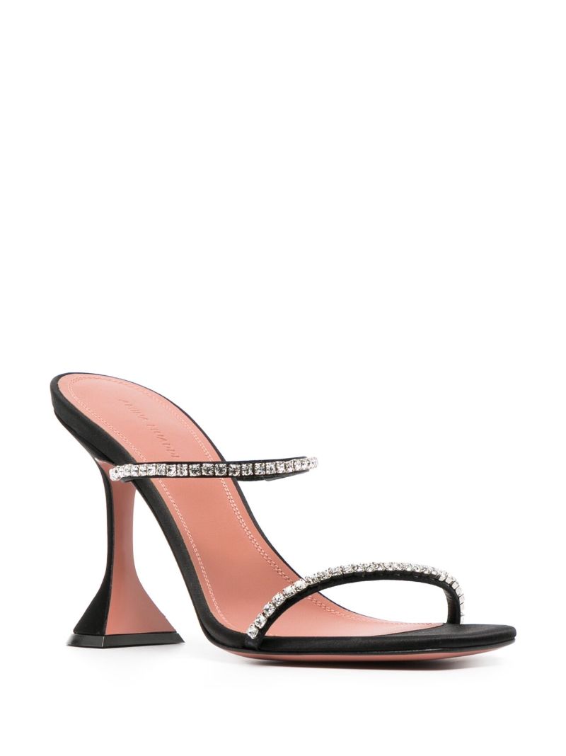 Black Gilda 95 Crystal Sandals