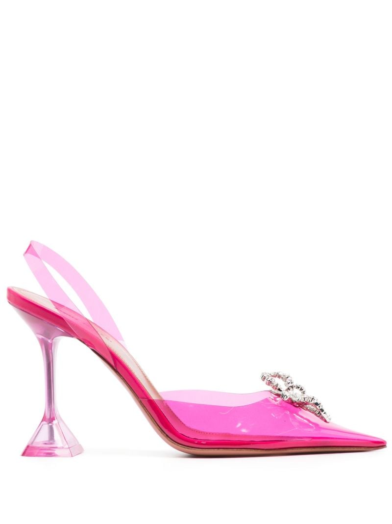 Pink Rosie 95 Crystal Slingback Pumps
