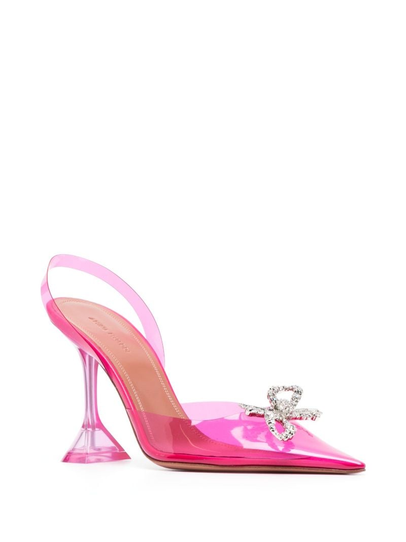 Pink Rosie 95 Crystal Slingback Pumps