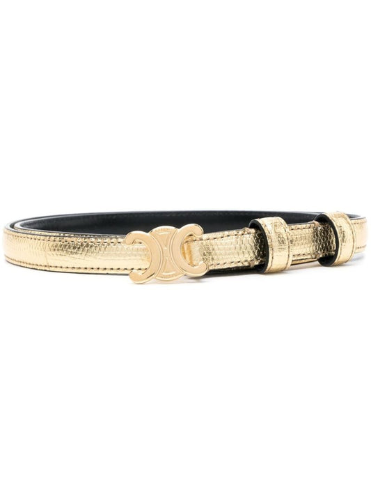 Gold-ttone Triomphe Metallic Belt