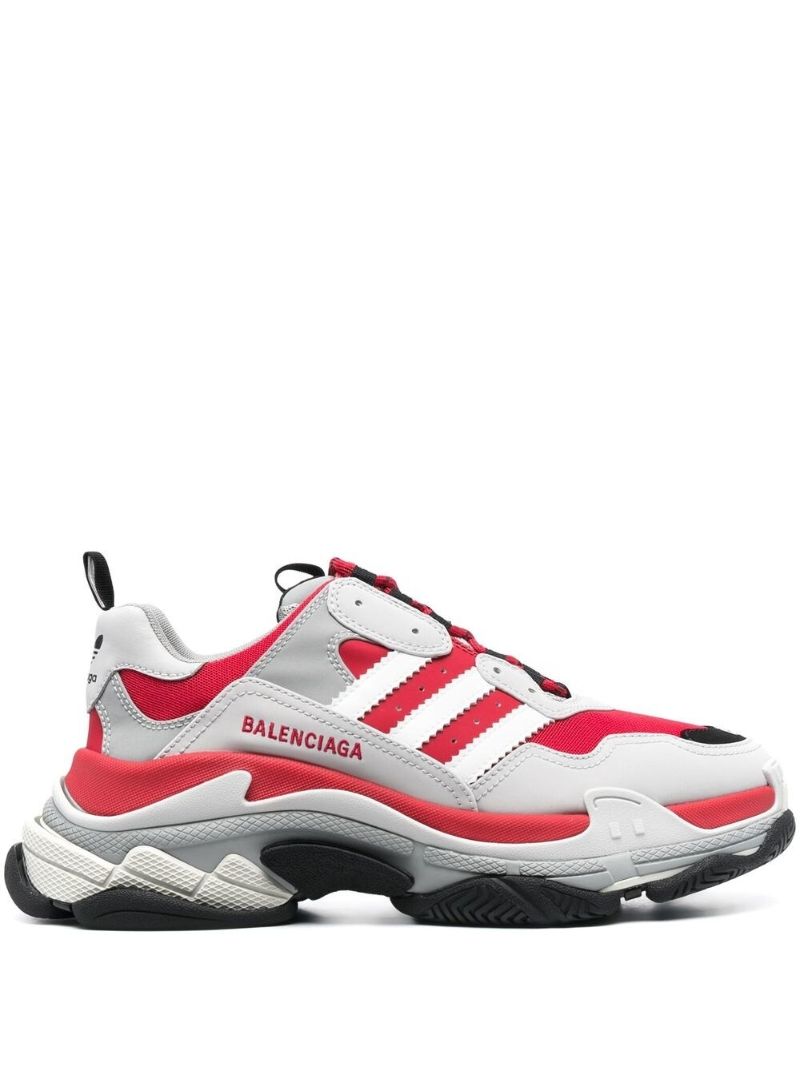 X Adidas Red Triple S Sneakers