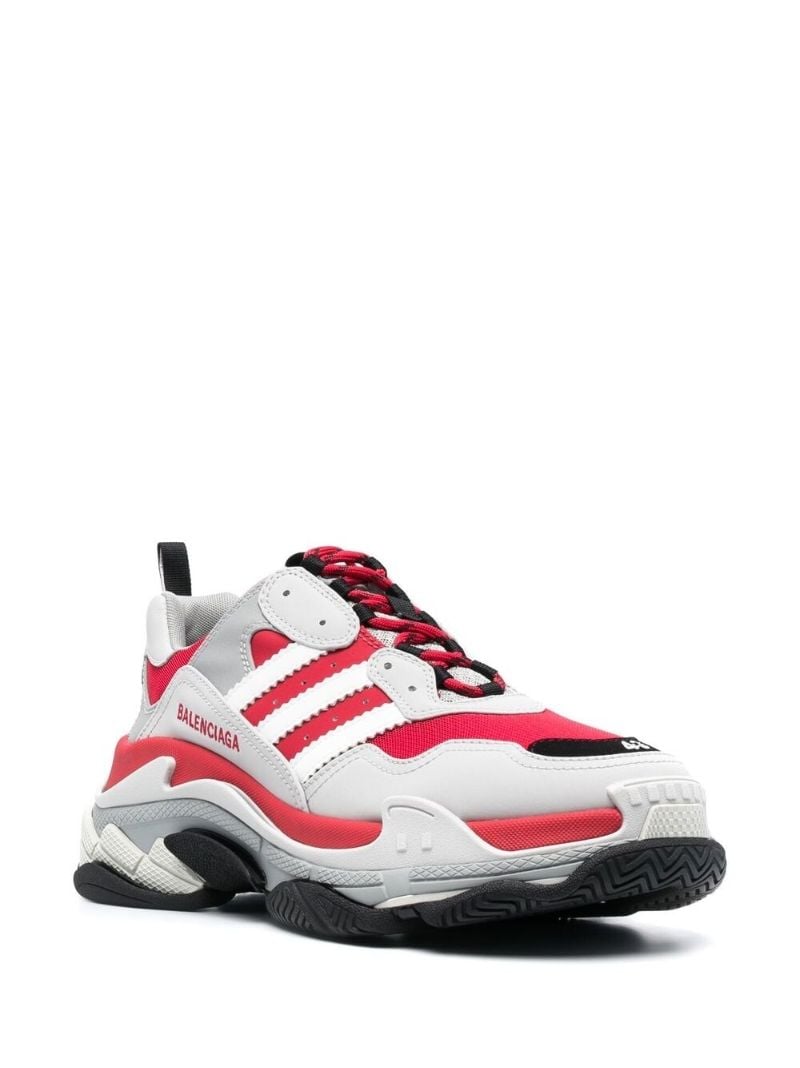 X Adidas Red Triple S Sneakers
