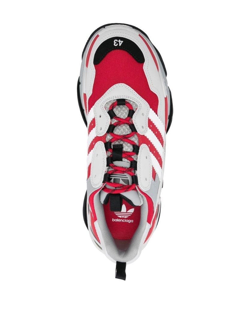 X Adidas Red Triple S Sneakers