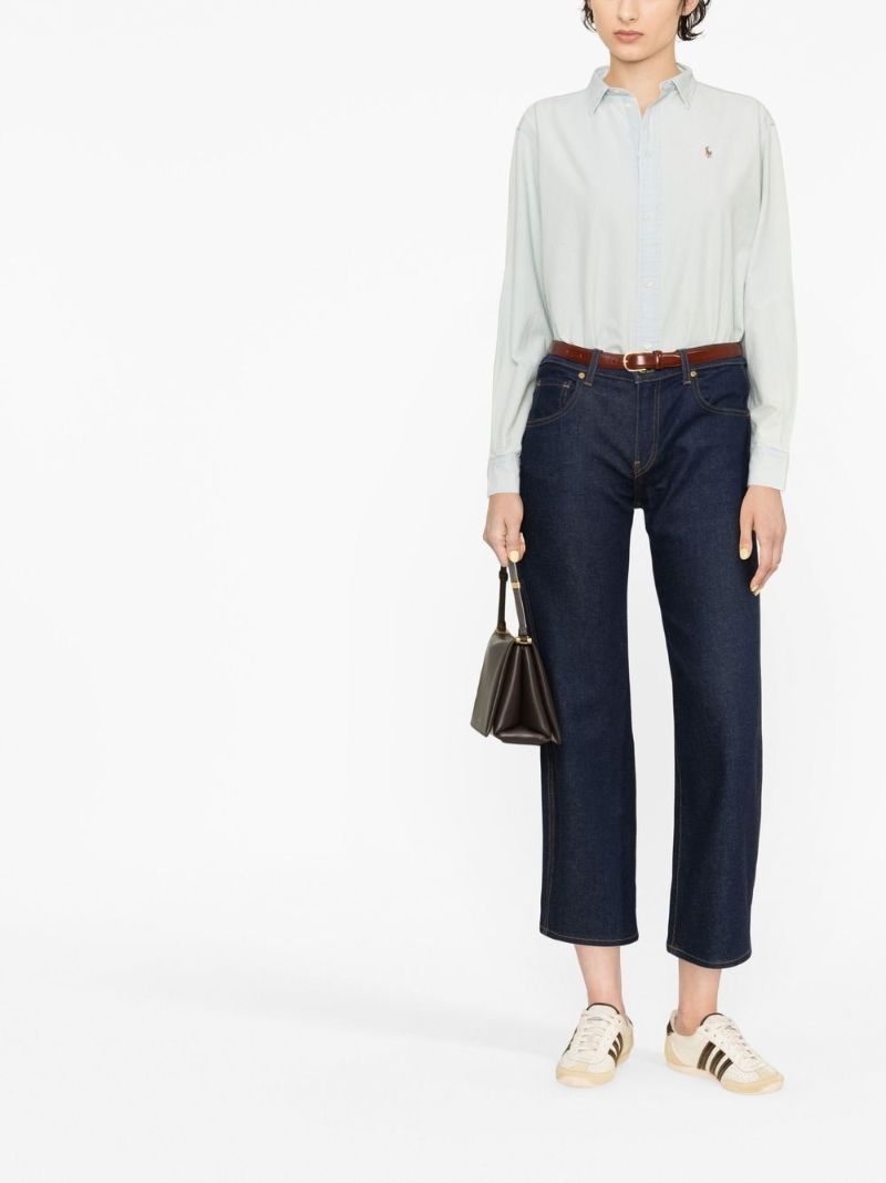 Blue Polo Pony Embroidered Shirt