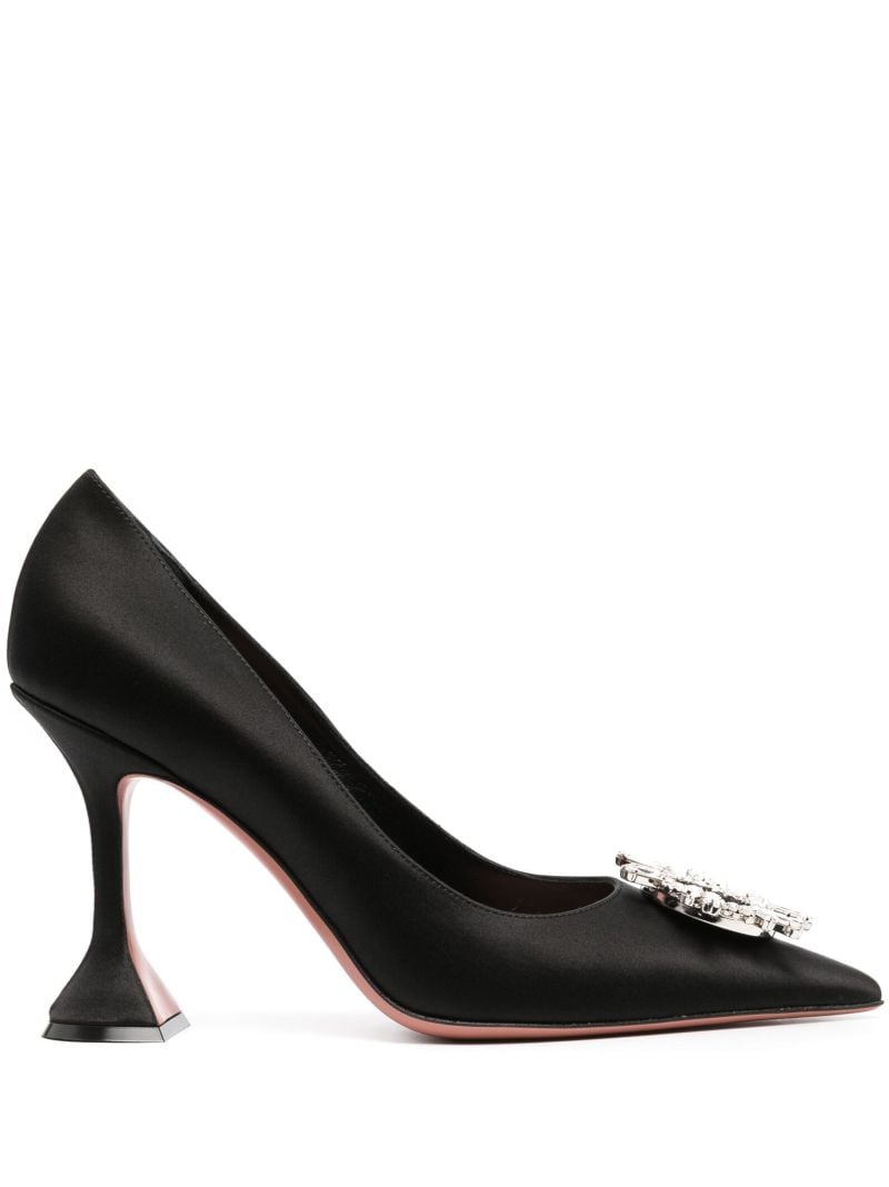 Black Begum 95 Crystal Pumps