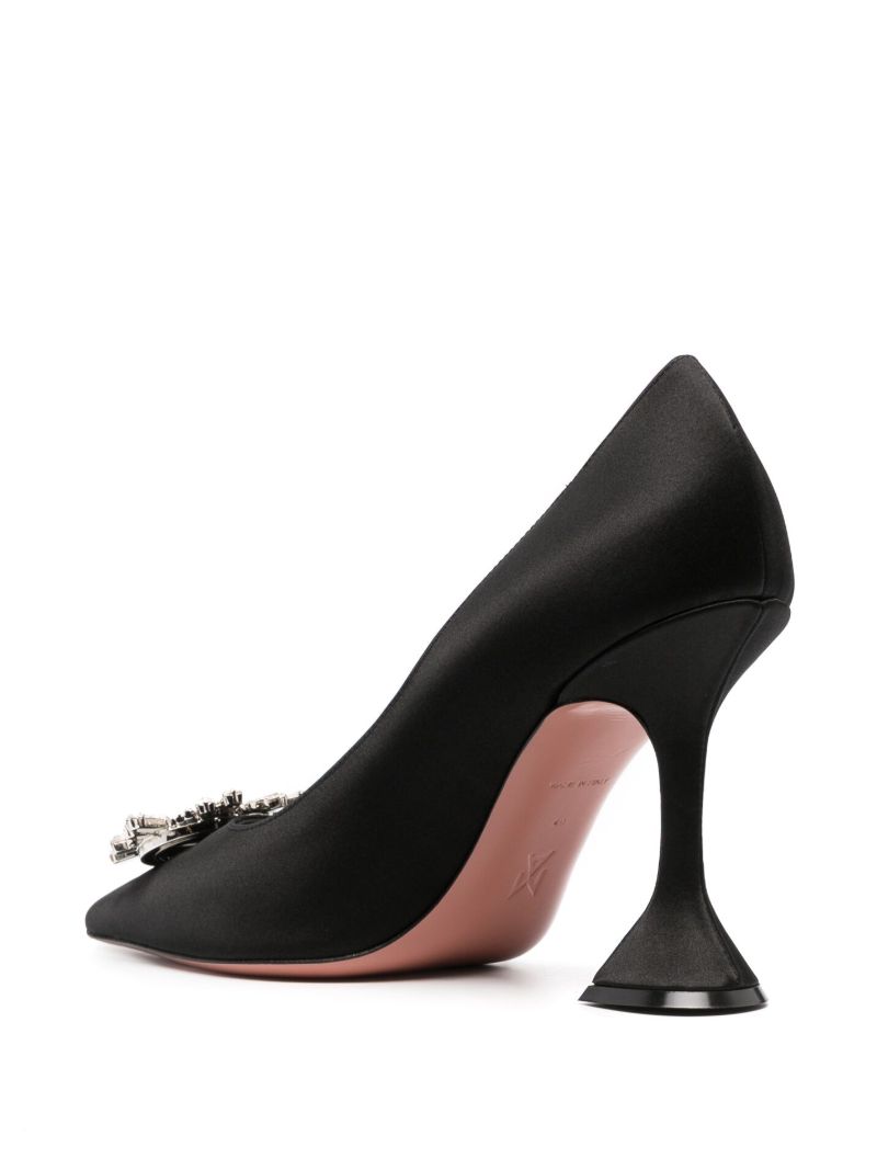 Black Begum 95 Crystal Pumps