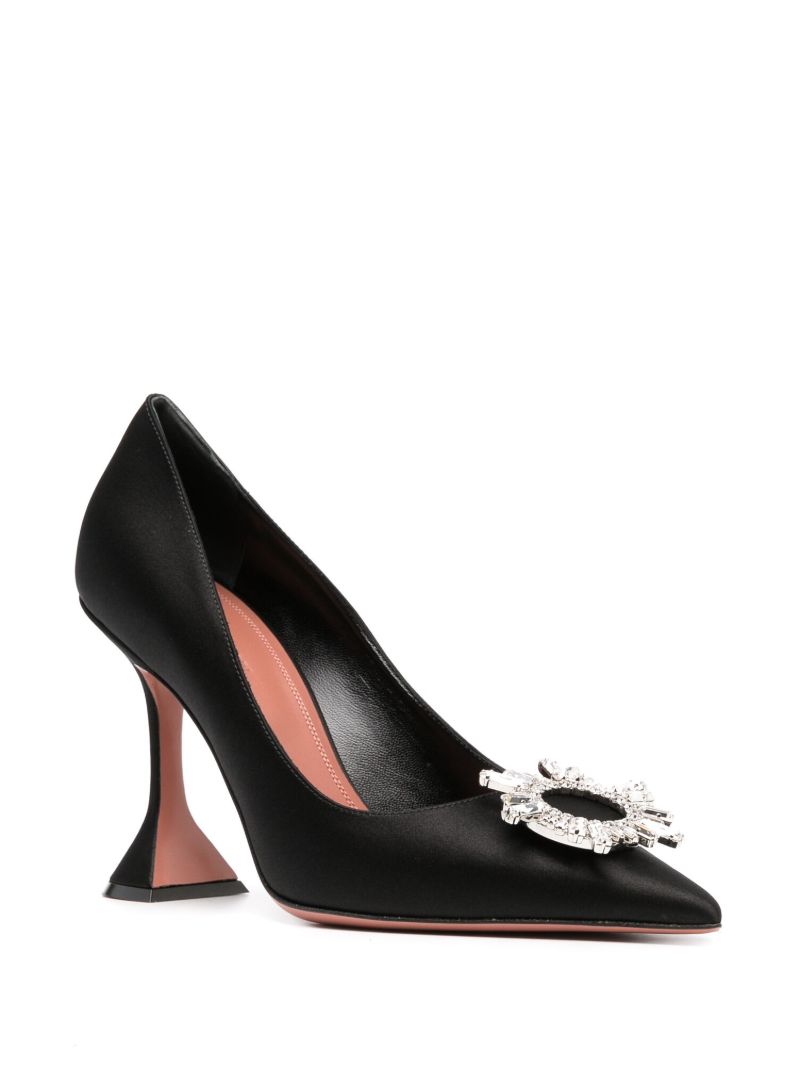 Black Begum 95 Crystal Pumps