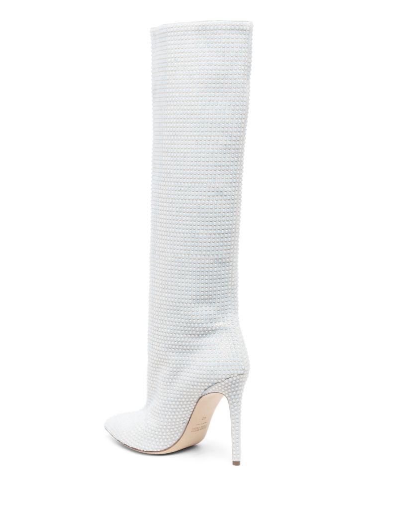 White Holly 105 Crystal Knee-high Boots