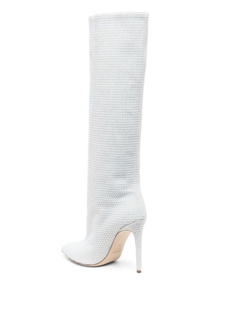 White Holly 105 Crystal Knee-high Boots