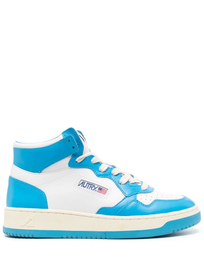 Blue Logo Patch Sneakers
