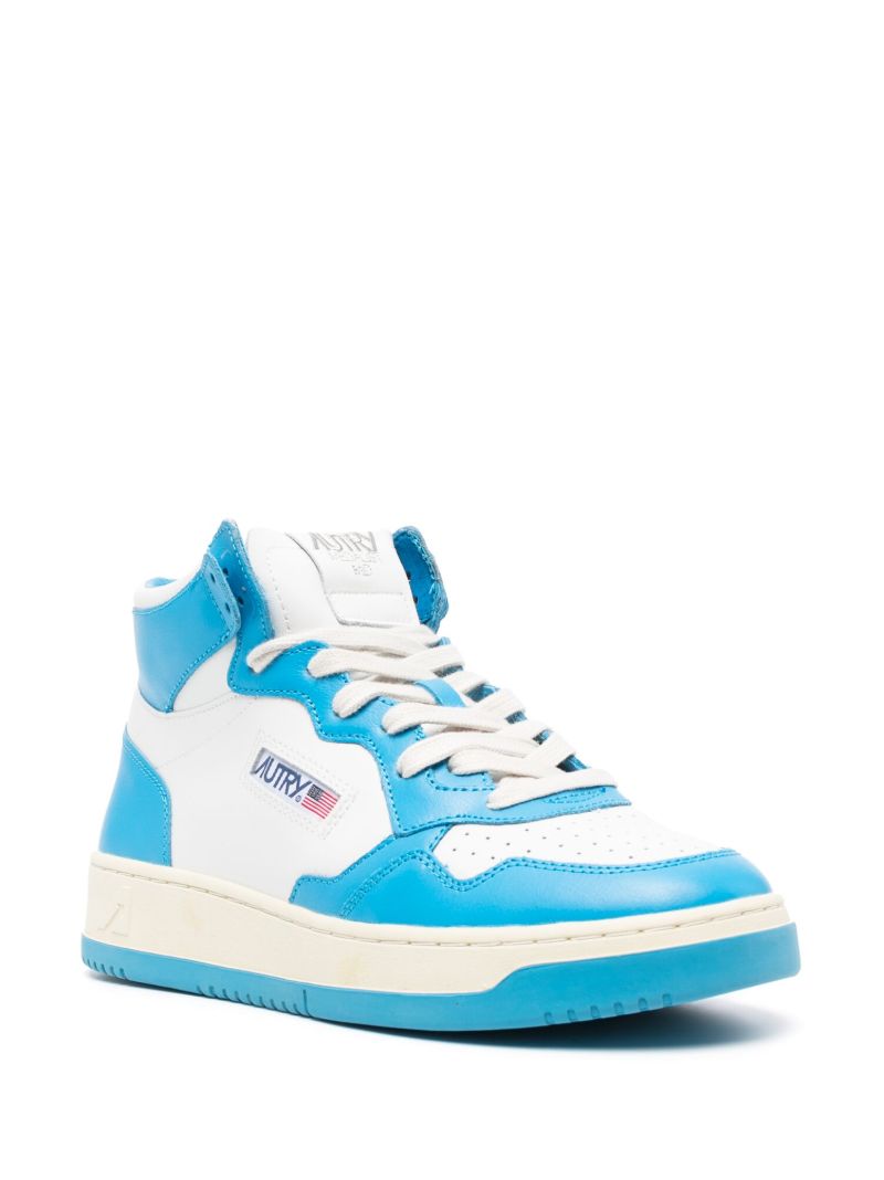 Blue Logo Patch Sneakers