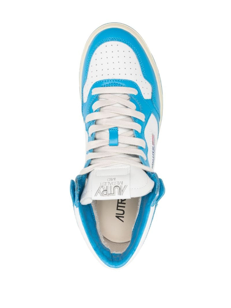 Blue Logo Patch Sneakers