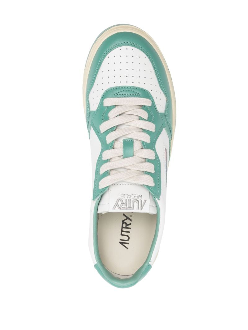 Green Medalist Leather Sneakers