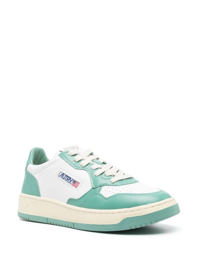 Green Medalist Leather Sneakers