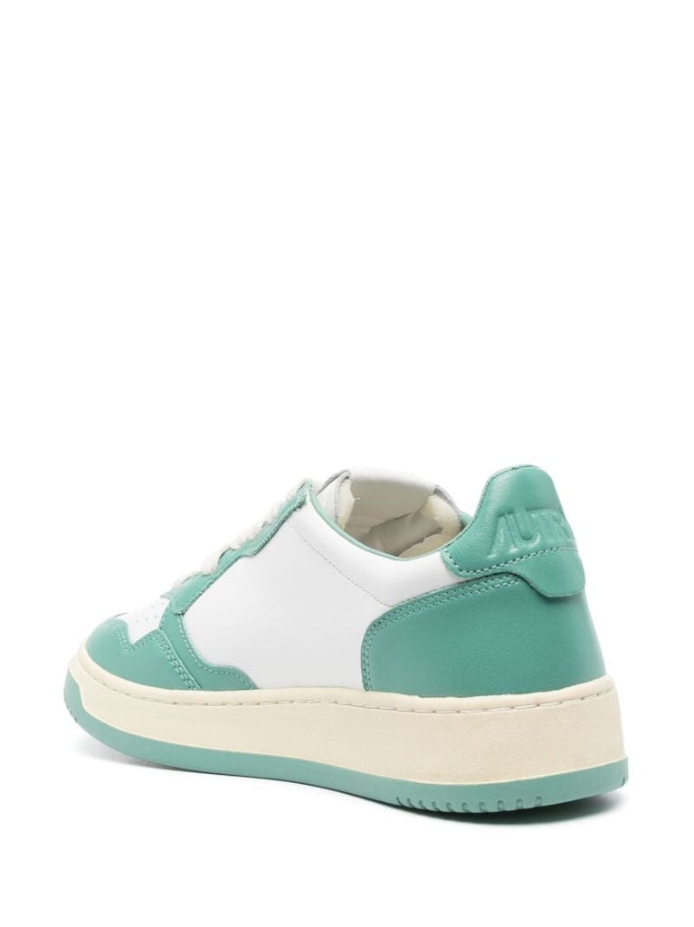 Green Medalist Leather Sneakers