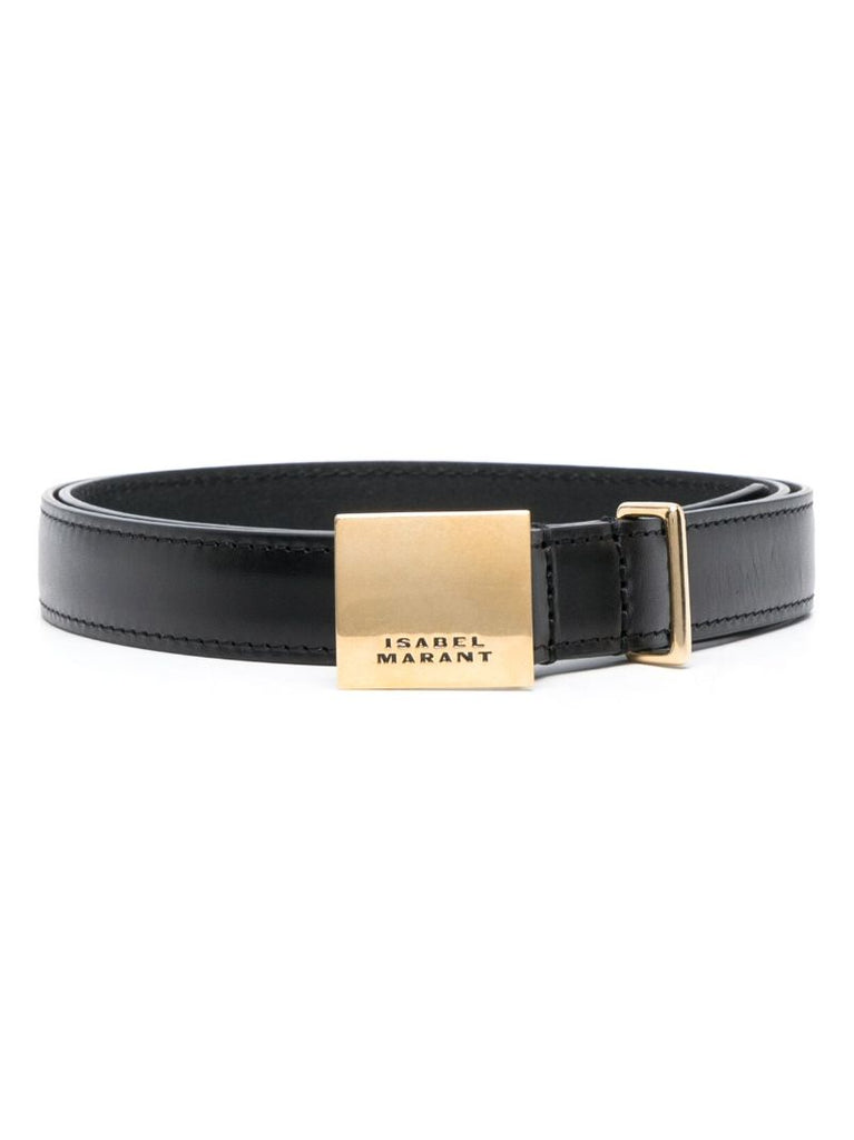 Black Lowell Leather Belt