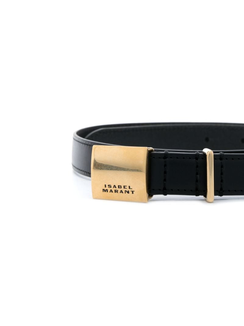 Black Lowell Leather Belt