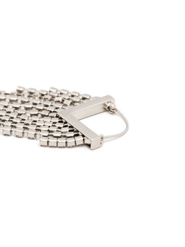 Silver-tone Melting Crystal Drop Earrings