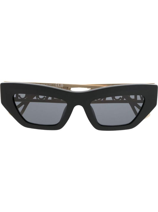Black Logo Cat Eye Sunglasses