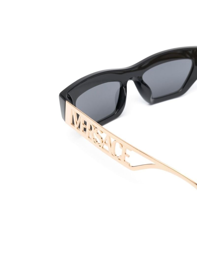 Black Logo Cat Eye Sunglasses