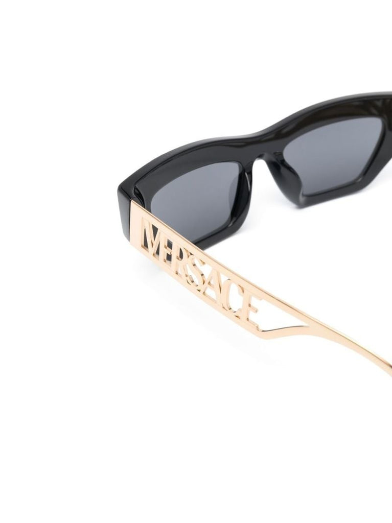 Black Logo Cat Eye Sunglasses