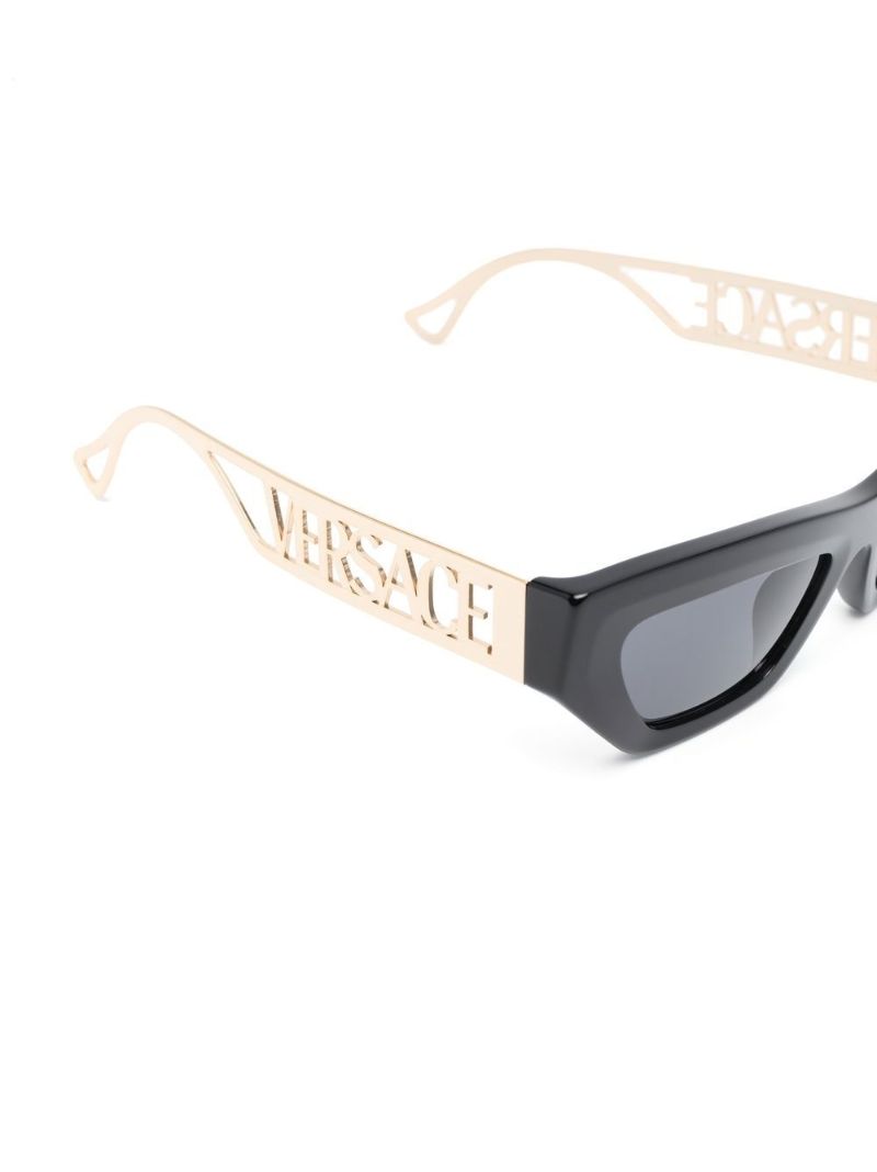 Black Logo Cat Eye Sunglasses