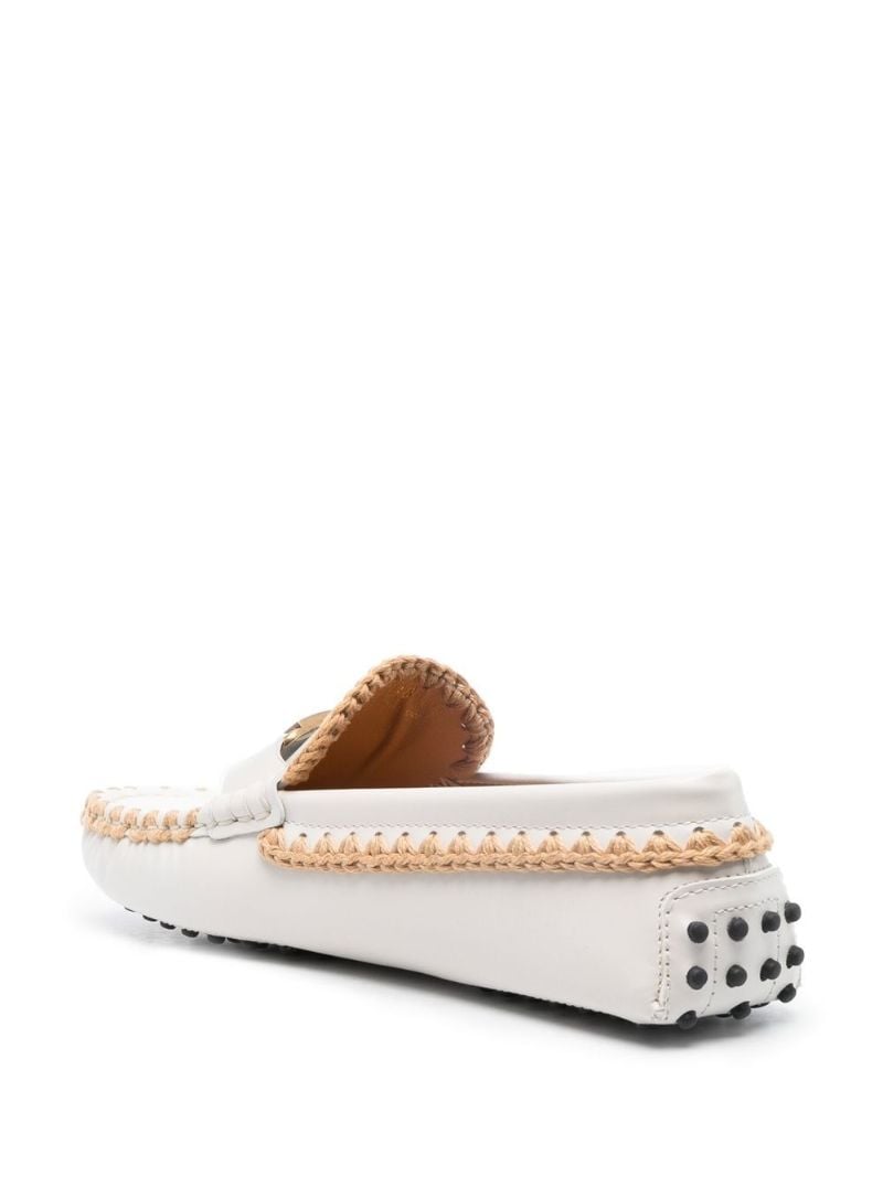 White T Timeless Gommino Leather Driving Shoes