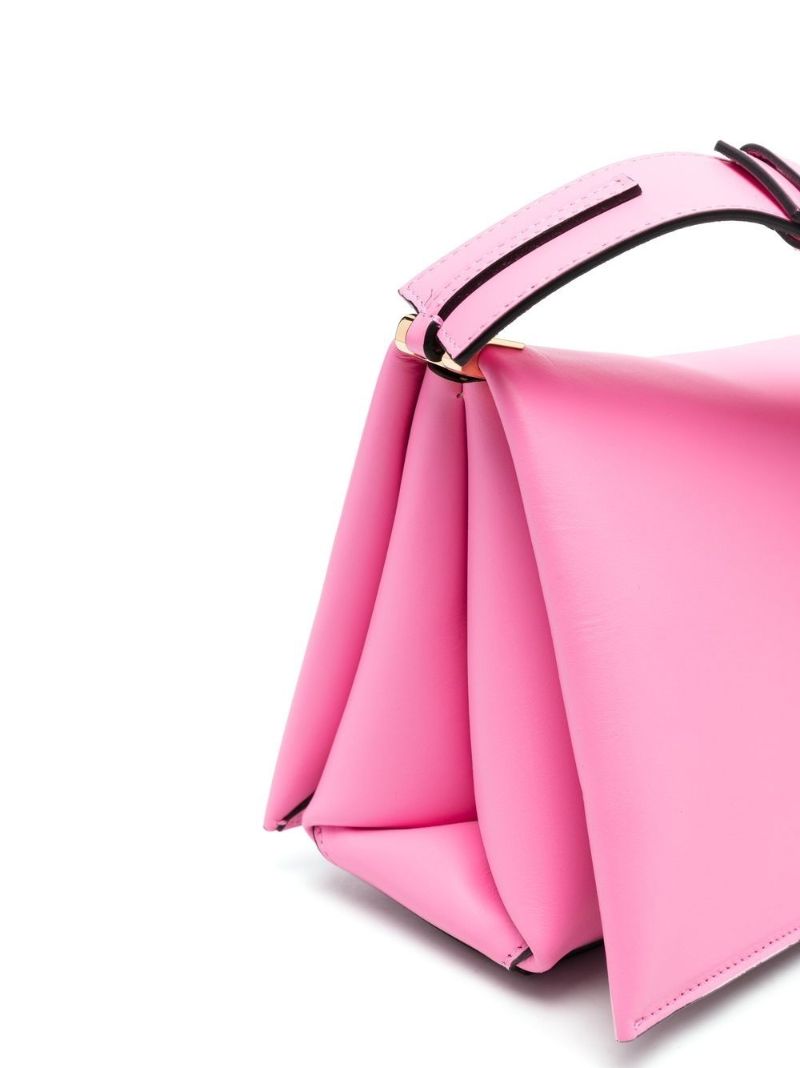 Pink Uma Box Leather Shoulder Bag
