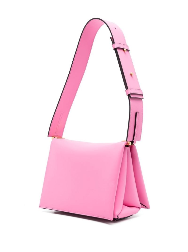 Pink Uma Box Leather Shoulder Bag