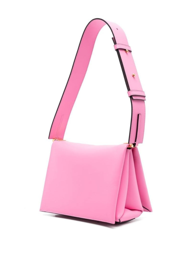 Pink Uma Box Leather Shoulder Bag