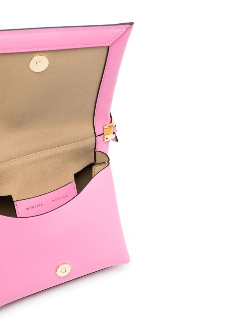 Pink Uma Box Leather Shoulder Bag