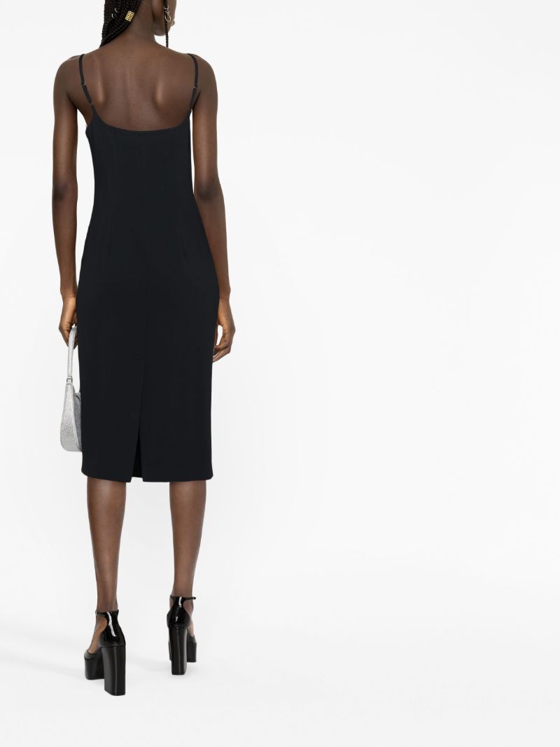 Black Floral AppliquÃ_x0083_Â© Midi Dress