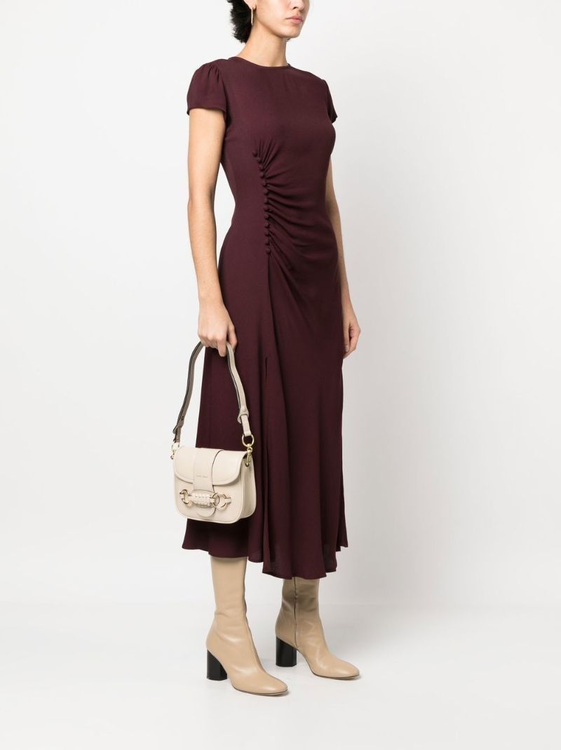 Neutral Saddie Leather Shoulder Bag