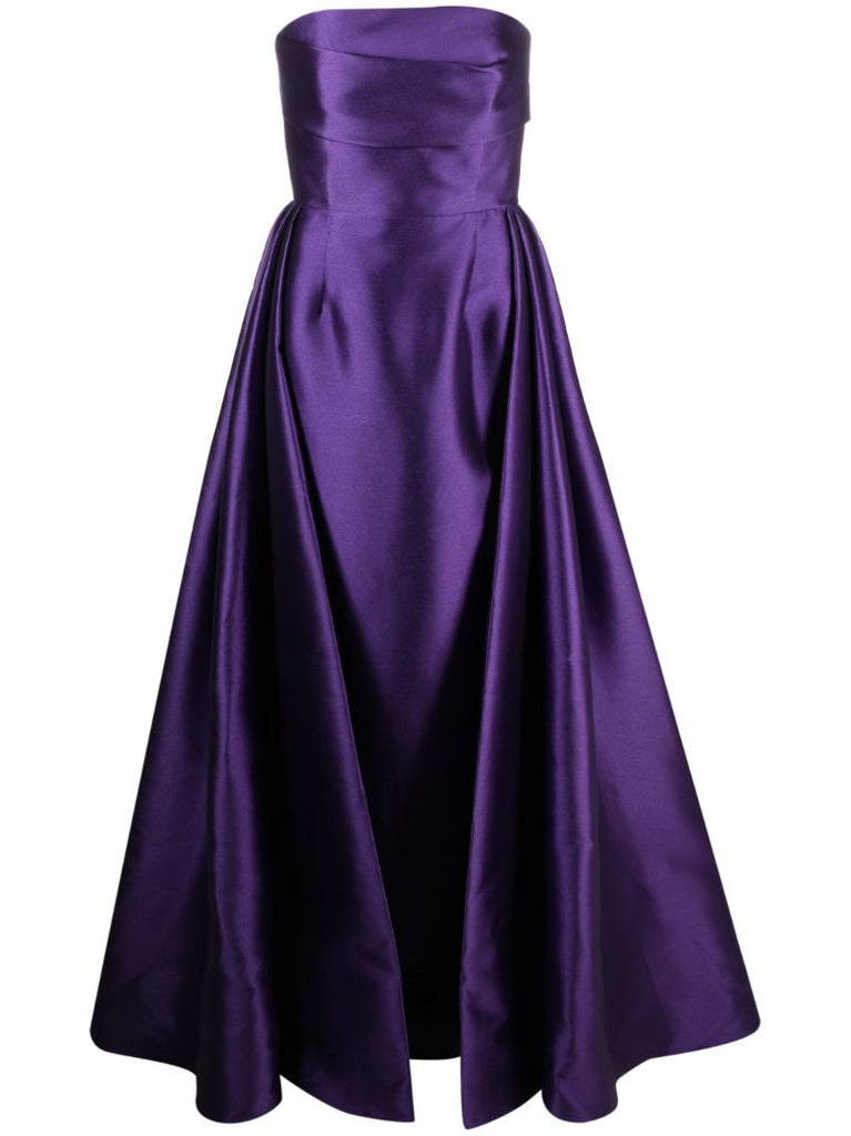 Purple Tiffany Satin Maxi Dress