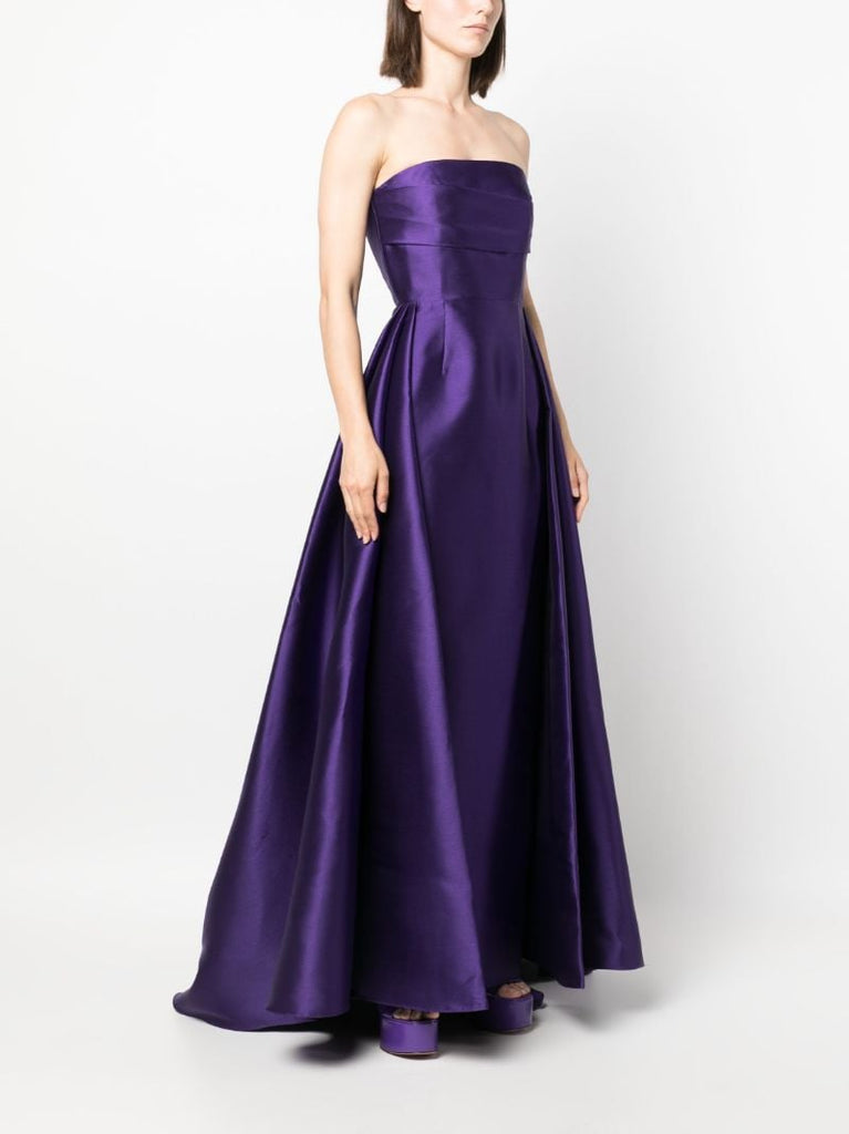 Purple Tiffany Satin Maxi Dress