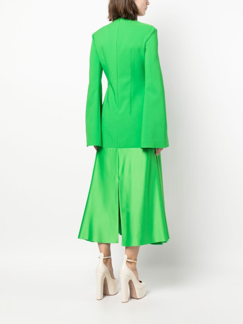 Green Gaia Flared Midi Dress
