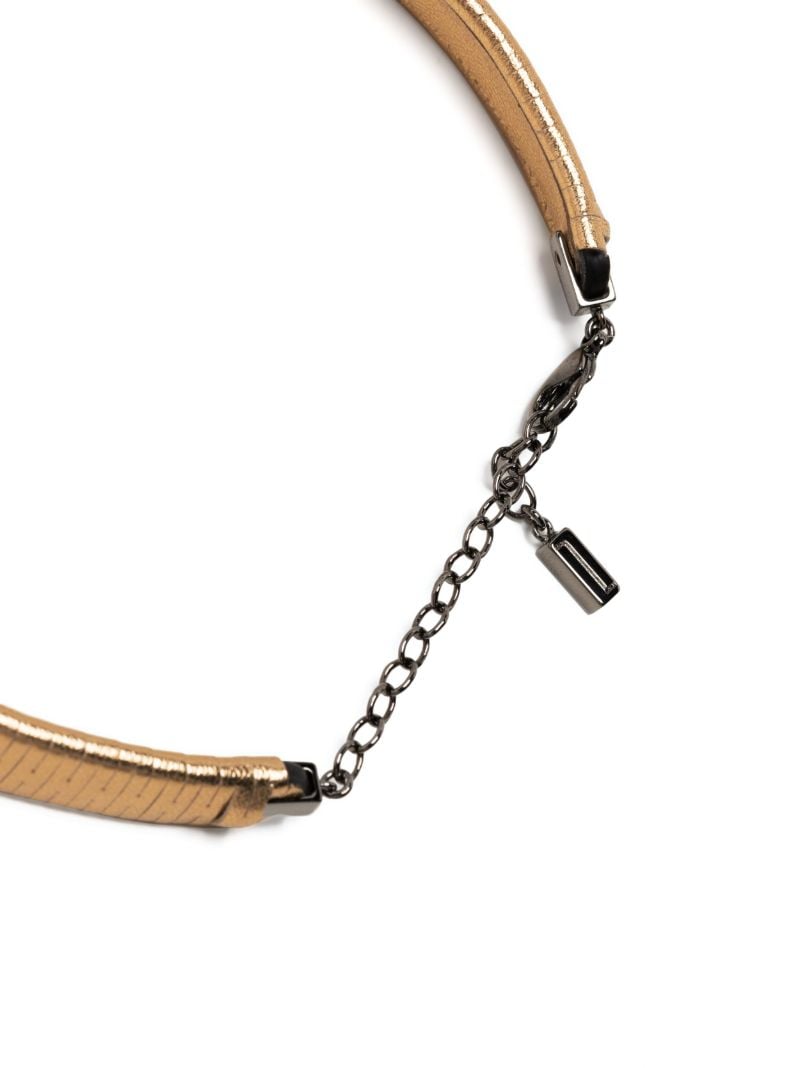 Gold-tone Lumia Leather Necklace